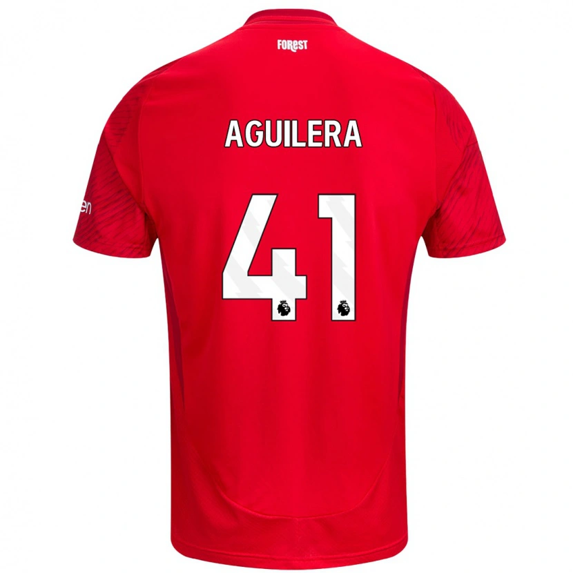 Danxen Män Brandon Aguilera #41 Röd Vit Hemmatröja Matchtröjor 2024/25 Tröjor T-Tröja