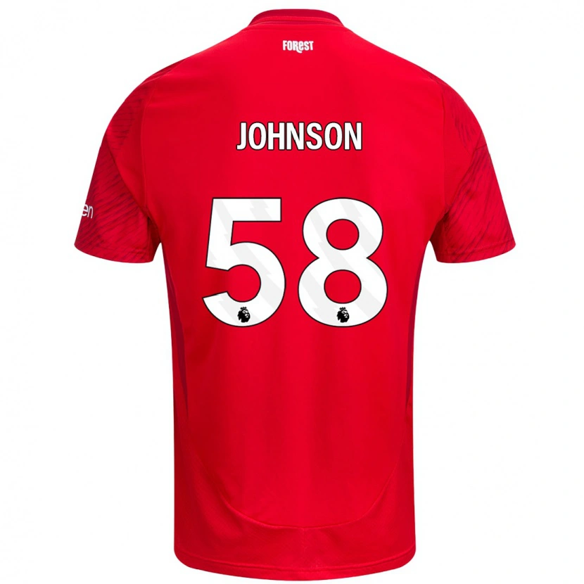 Danxen Män Pharrell Johnson #58 Röd Vit Hemmatröja Matchtröjor 2024/25 Tröjor T-Tröja