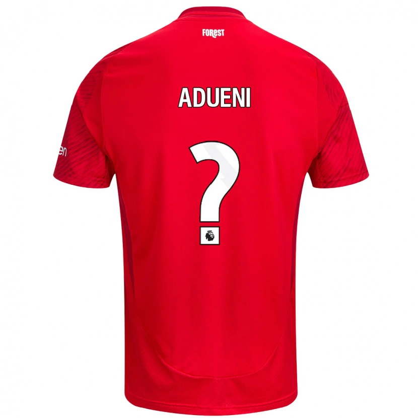 Danxen Män Kevin Adueni #0 Röd Vit Hemmatröja Matchtröjor 2024/25 Tröjor T-Tröja