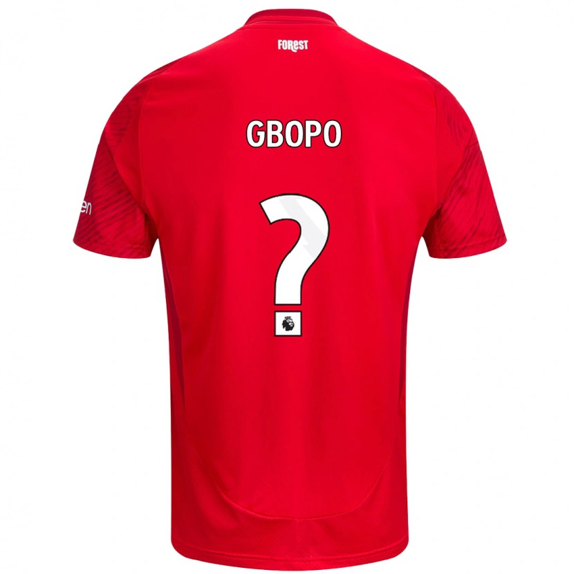 Danxen Män Tony Gbopo #0 Röd Vit Hemmatröja Matchtröjor 2024/25 Tröjor T-Tröja