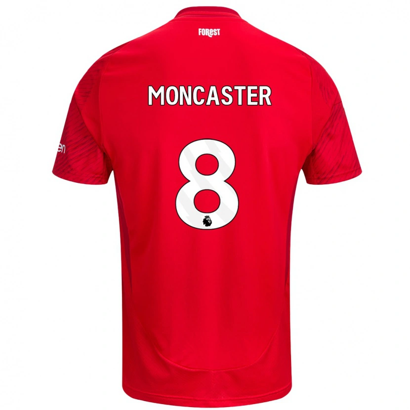 Danxen Män Mai Moncaster #8 Röd Vit Hemmatröja Matchtröjor 2024/25 Tröjor T-Tröja