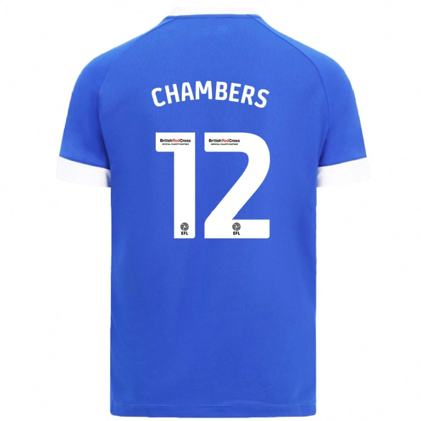 Danxen Män Calum Chambers #12 Himmelsblå Hemmatröja Matchtröjor 2024/25 Tröjor T-Tröja