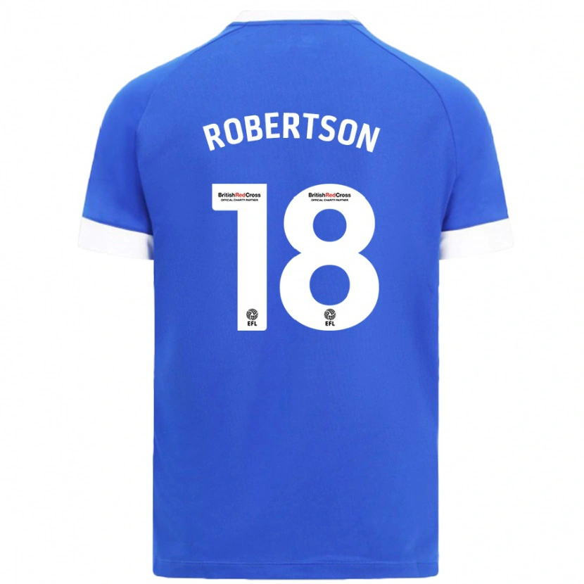 Danxen Män Alex Robertson #18 Himmelsblå Hemmatröja Matchtröjor 2024/25 Tröjor T-Tröja