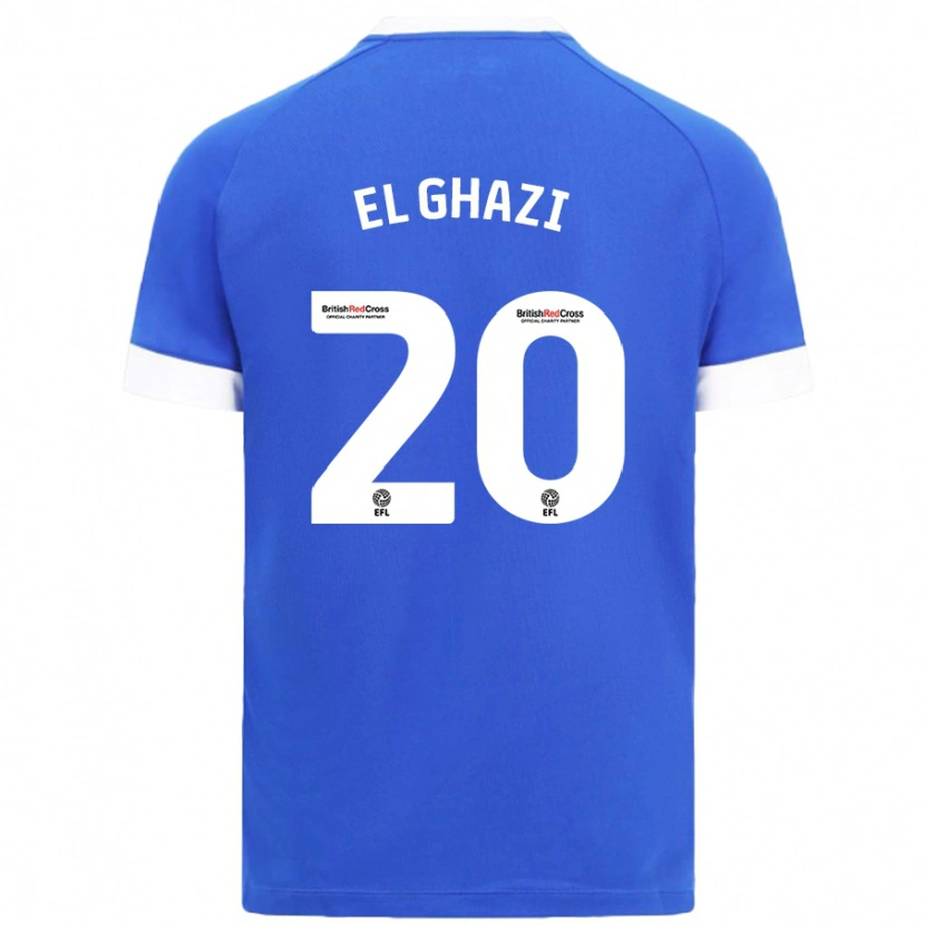 Danxen Män Anwar El Ghazi #20 Himmelsblå Hemmatröja Matchtröjor 2024/25 Tröjor T-Tröja
