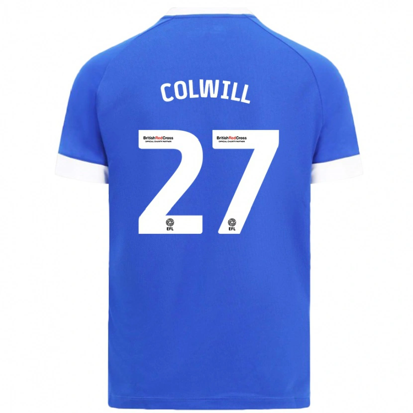 Danxen Män Rubin Colwill #27 Himmelsblå Hemmatröja Matchtröjor 2024/25 Tröjor T-Tröja