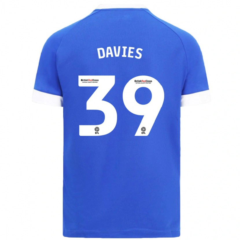 Danxen Män Isaak Davies #39 Himmelsblå Hemmatröja Matchtröjor 2024/25 Tröjor T-Tröja