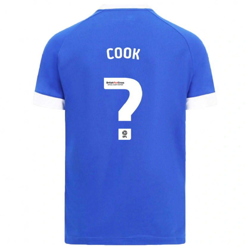Danxen Män Freddie Cook #0 Himmelsblå Hemmatröja Matchtröjor 2024/25 Tröjor T-Tröja