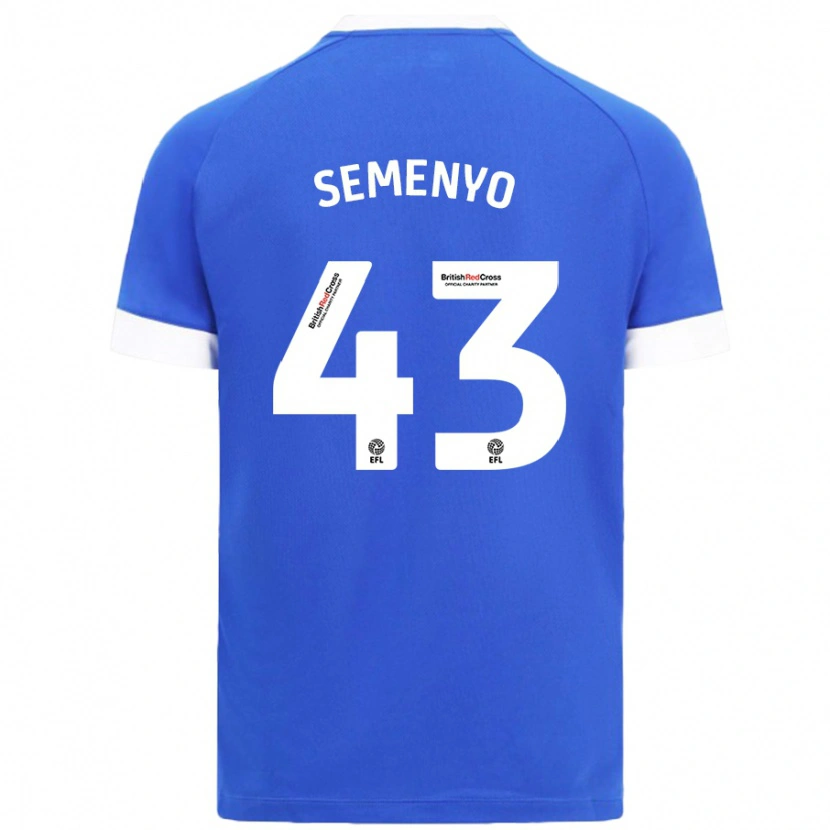 Danxen Män Jai Semenyo #43 Himmelsblå Hemmatröja Matchtröjor 2024/25 Tröjor T-Tröja