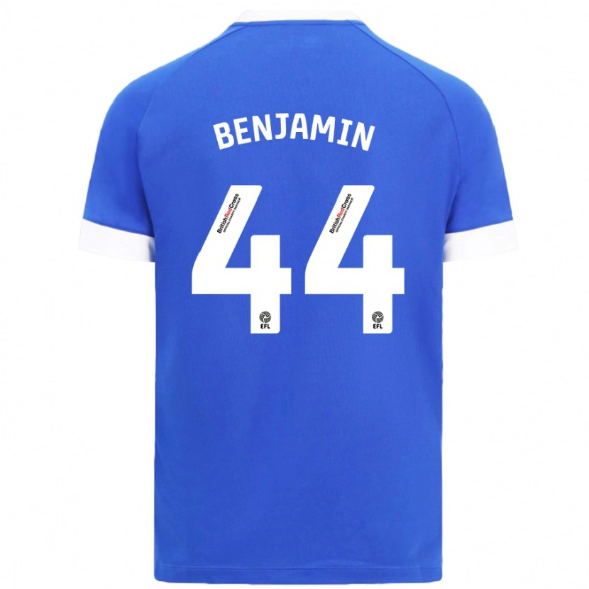 Danxen Män Xavier Benjamin #44 Himmelsblå Hemmatröja Matchtröjor 2024/25 Tröjor T-Tröja