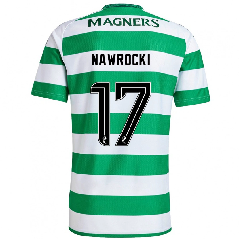 Danxen Män Maik Nawrocki #17 Grön Vit Hemmatröja Matchtröjor 2024/25 Tröjor T-Tröja
