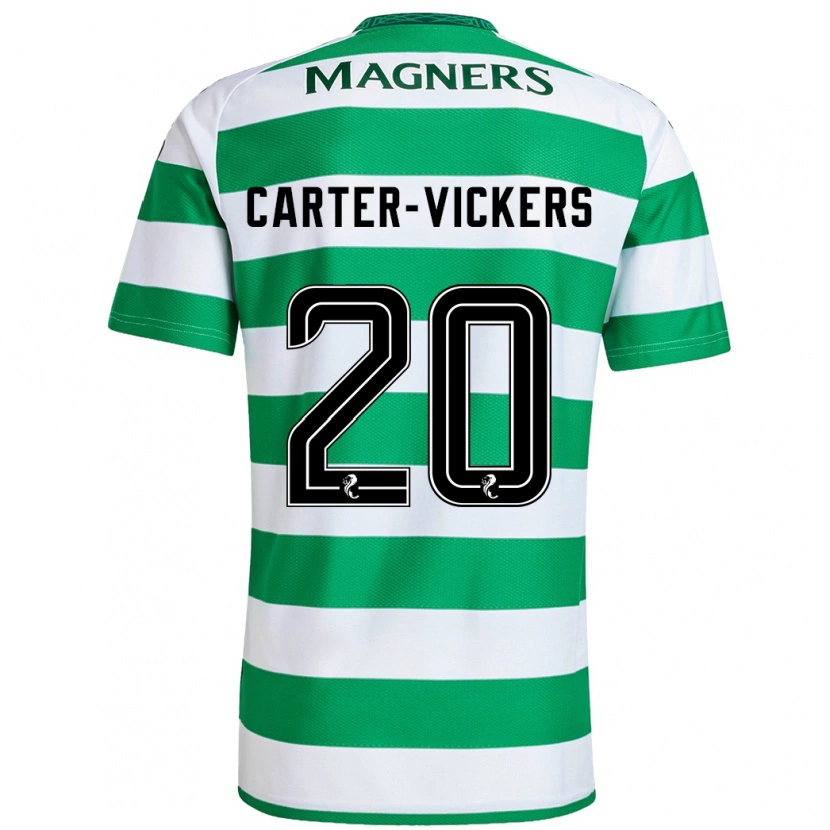 Danxen Män Cameron Carter-Vickers #20 Grön Vit Hemmatröja Matchtröjor 2024/25 Tröjor T-Tröja