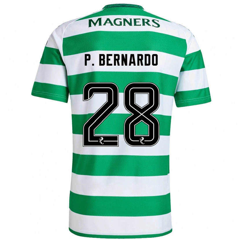 Danxen Män Paulo Bernardo #28 Grön Vit Hemmatröja Matchtröjor 2024/25 Tröjor T-Tröja