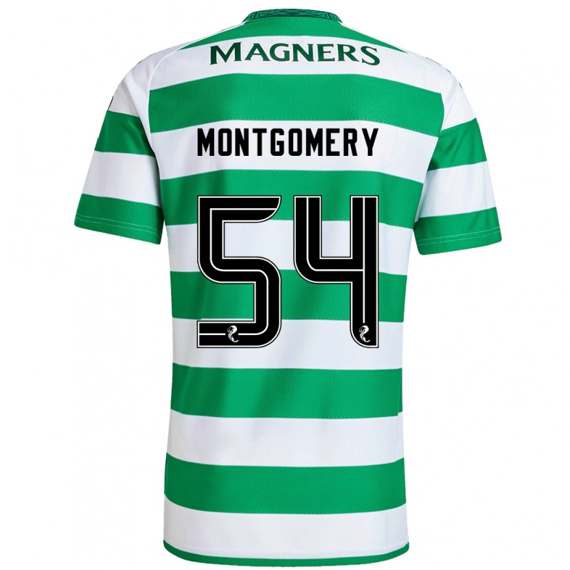 Danxen Män Adam Montgomery #54 Grön Vit Hemmatröja Matchtröjor 2024/25 Tröjor T-Tröja