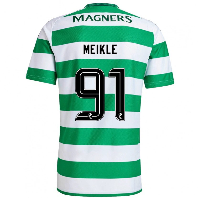 Danxen Män Jamie Meikle #91 Grön Vit Hemmatröja Matchtröjor 2024/25 Tröjor T-Tröja