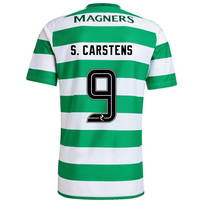 Danxen Män Signe Carstens #9 Grön Vit Hemmatröja Matchtröjor 2024/25 Tröjor T-Tröja