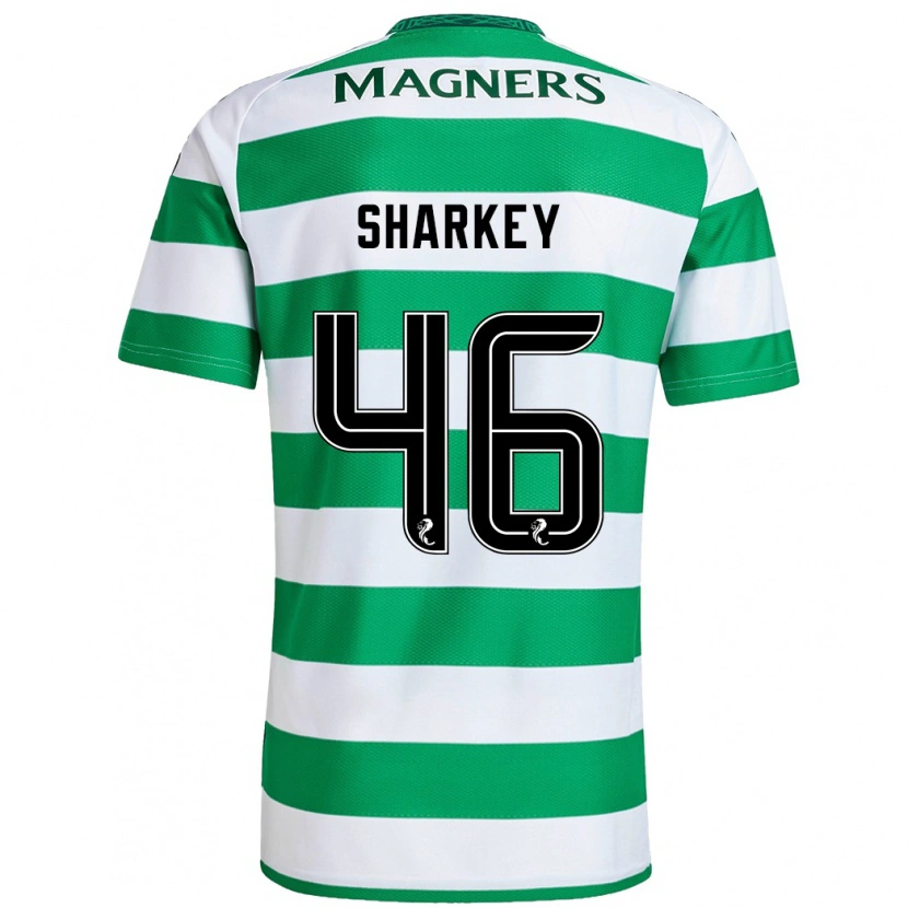 Danxen Män Amy Sharkey #46 Grön Vit Hemmatröja Matchtröjor 2024/25 Tröjor T-Tröja