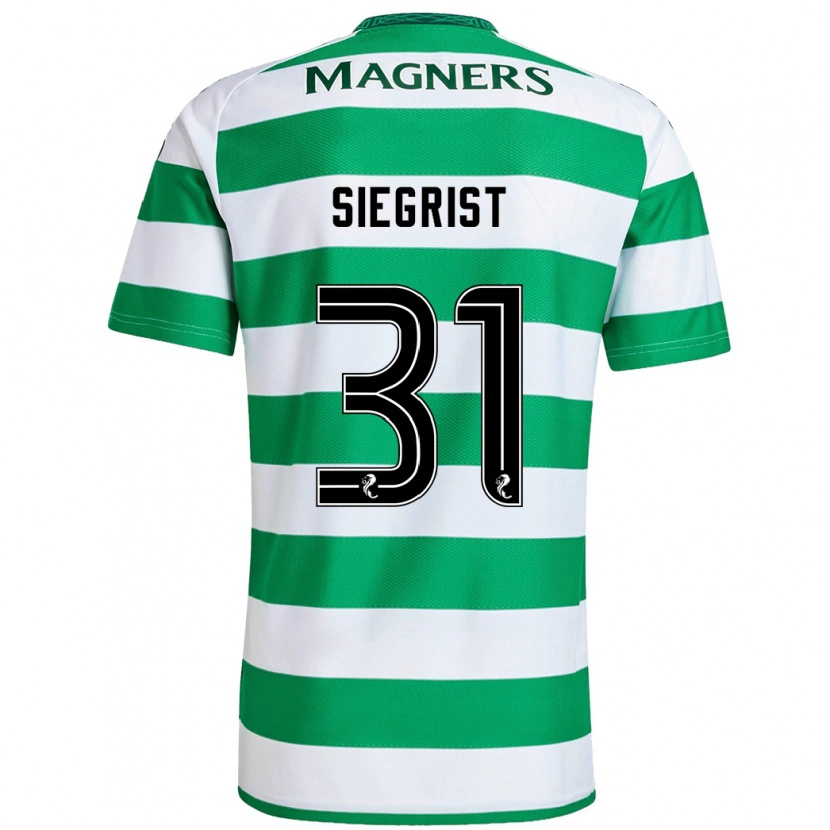 Danxen Män Benjamin Siegrist #31 Grön Vit Hemmatröja Matchtröjor 2024/25 Tröjor T-Tröja