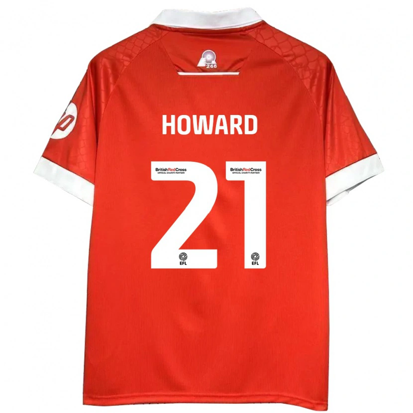 Danxen Män Mark Howard #21 Röd Vit Hemmatröja Matchtröjor 2024/25 Tröjor T-Tröja