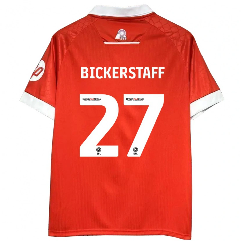 Danxen Män Jake Bickerstaff #27 Röd Vit Hemmatröja Matchtröjor 2024/25 Tröjor T-Tröja