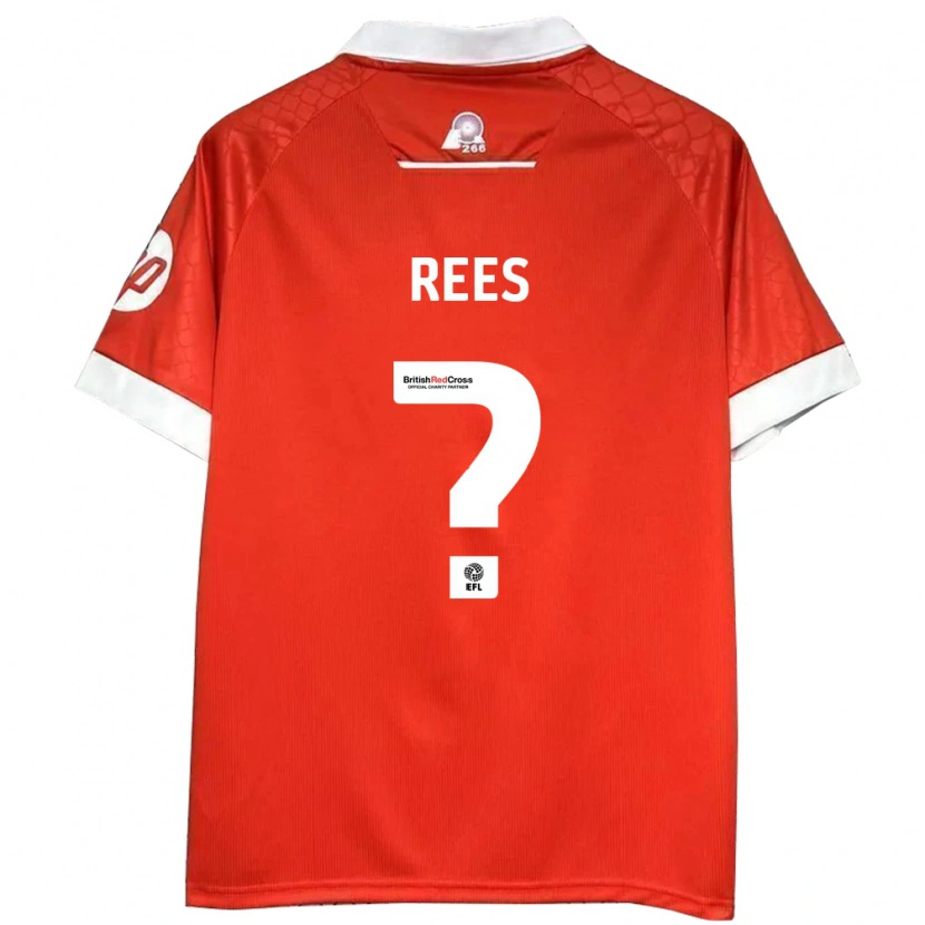 Danxen Män Joe Rees #0 Röd Vit Hemmatröja Matchtröjor 2024/25 Tröjor T-Tröja