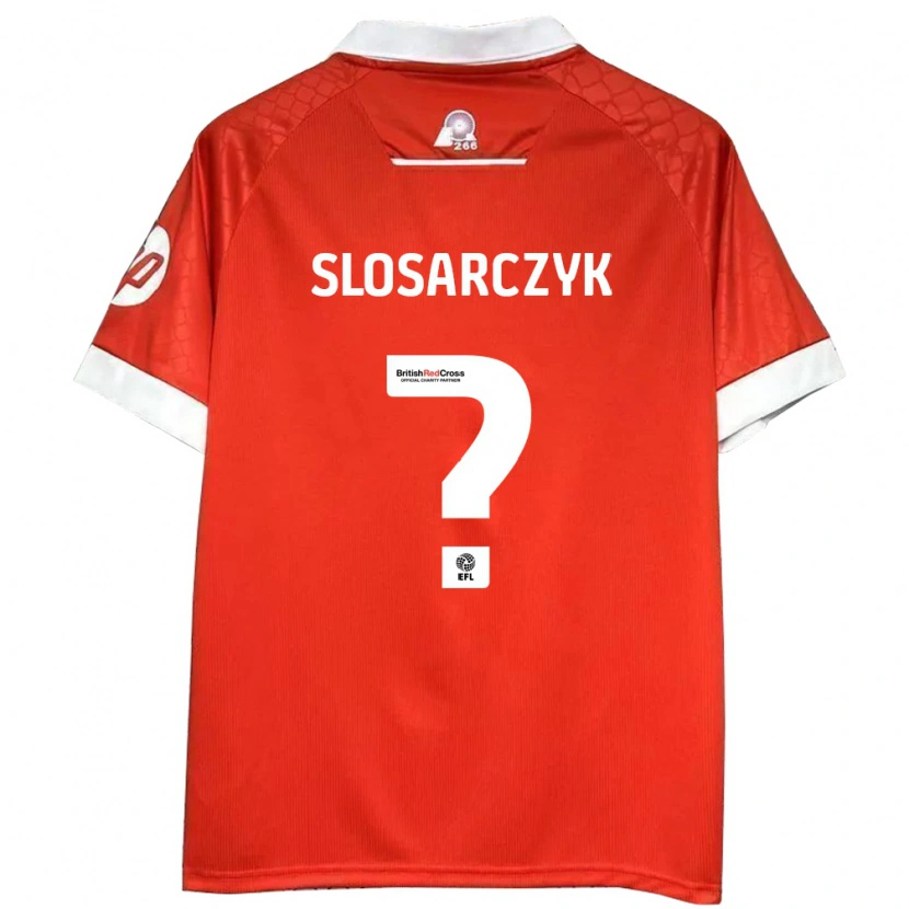 Danxen Män Nikolas Slosarczyk #0 Röd Vit Hemmatröja Matchtröjor 2024/25 Tröjor T-Tröja