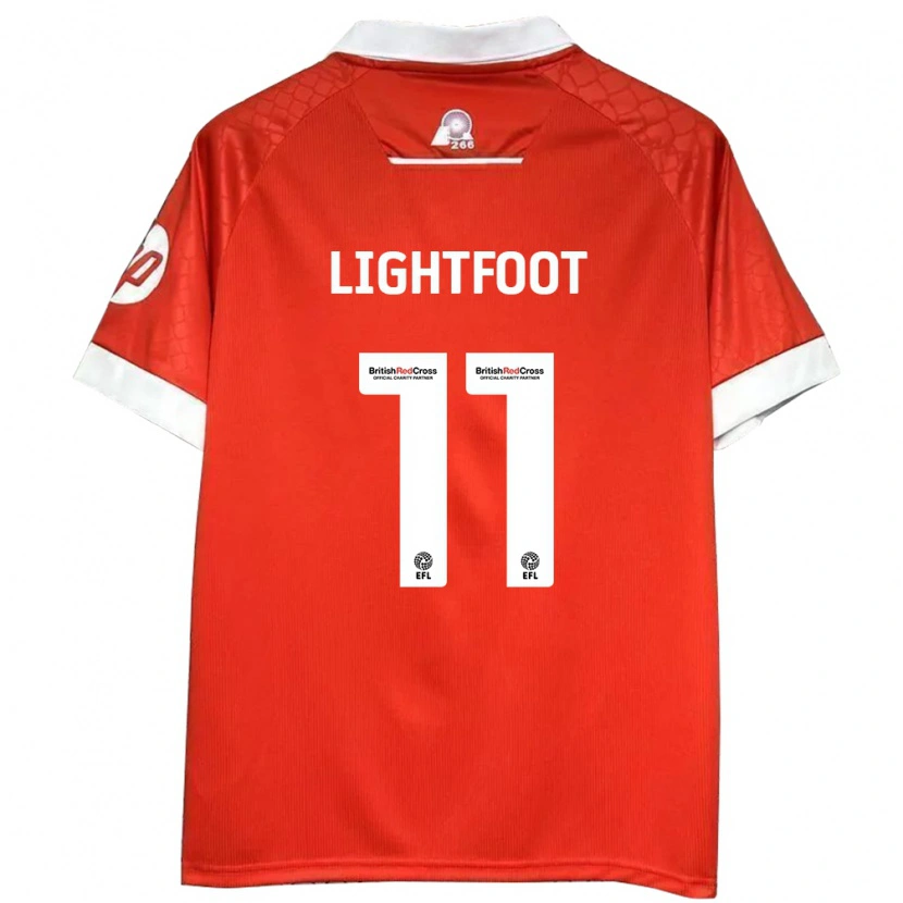 Danxen Män Amber Lightfoot #11 Röd Vit Hemmatröja Matchtröjor 2024/25 Tröjor T-Tröja