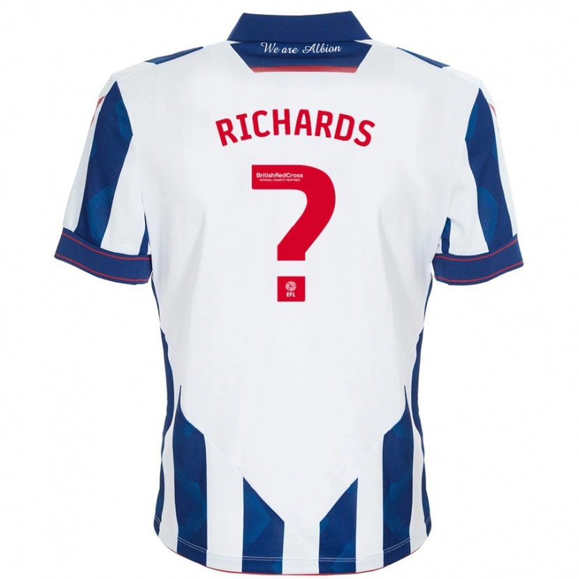 Danxen Män Matt Richards #0 Vit Mörkblå Hemmatröja Matchtröjor 2024/25 Tröjor T-Tröja