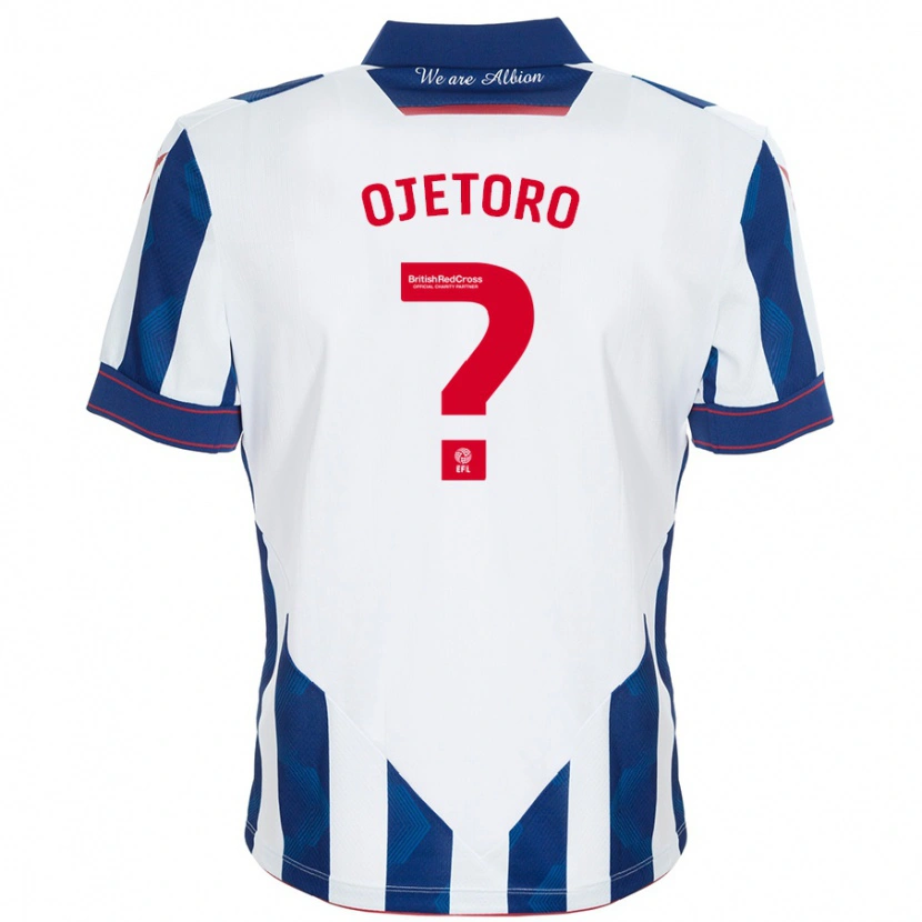 Danxen Män Wahab Ojetoro #0 Vit Mörkblå Hemmatröja Matchtröjor 2024/25 Tröjor T-Tröja