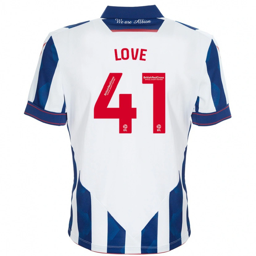Danxen Män Layton Love #41 Vit Mörkblå Hemmatröja Matchtröjor 2024/25 Tröjor T-Tröja