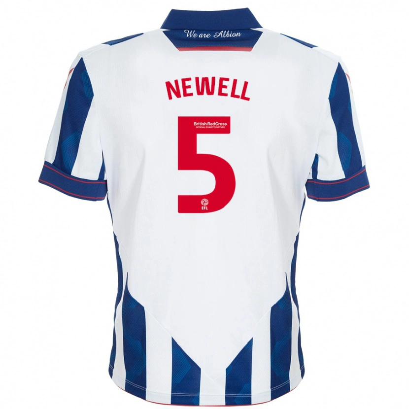 Danxen Män Lucy Newell #5 Vit Mörkblå Hemmatröja Matchtröjor 2024/25 Tröjor T-Tröja