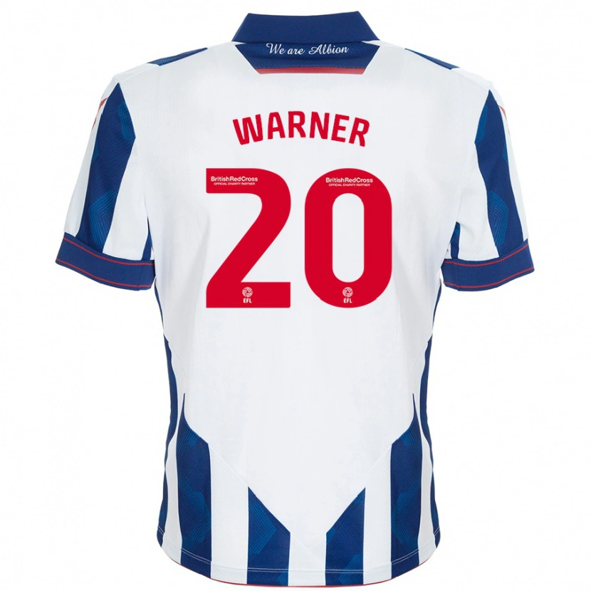 Danxen Män Phoebe Warner #20 Vit Mörkblå Hemmatröja Matchtröjor 2024/25 Tröjor T-Tröja