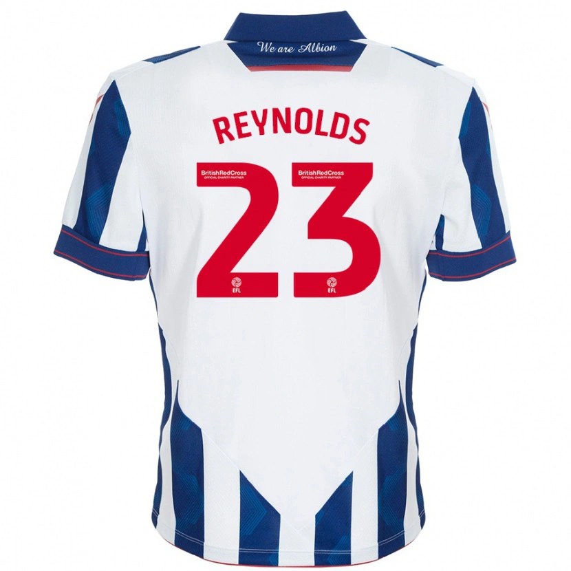 Danxen Män Taylor Reynolds #23 Vit Mörkblå Hemmatröja Matchtröjor 2024/25 Tröjor T-Tröja