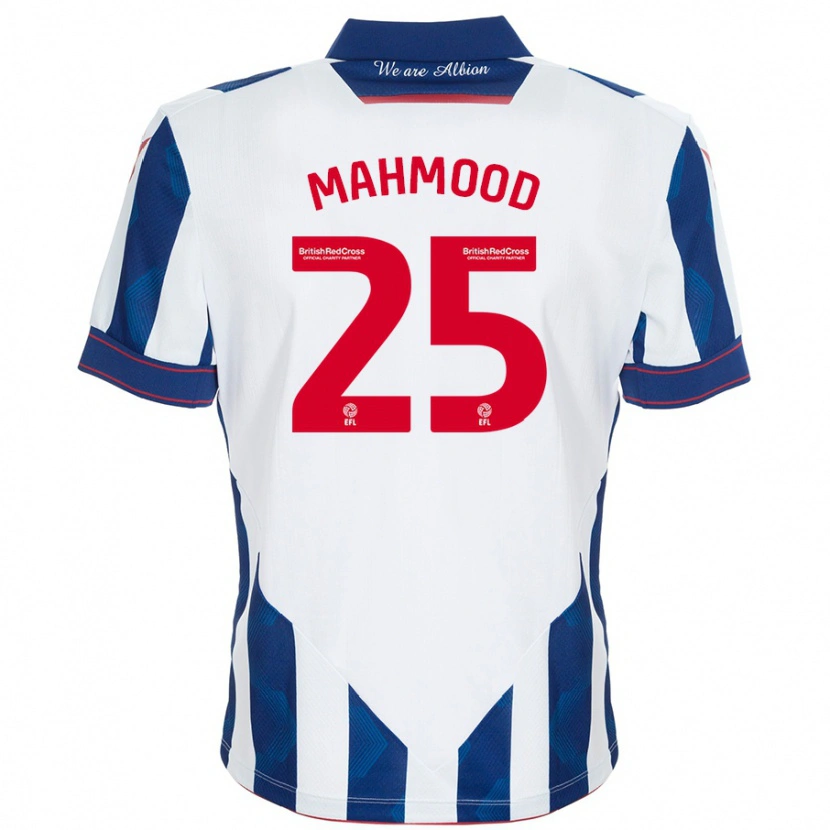 Danxen Män Mahmood #25 Vit Mörkblå Hemmatröja Matchtröjor 2024/25 Tröjor T-Tröja