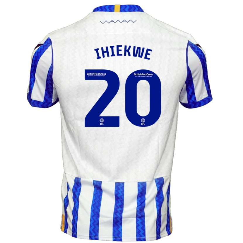 Danxen Män Michael Ihiekwe #20 Blå Vit Hemmatröja Matchtröjor 2024/25 Tröjor T-Tröja