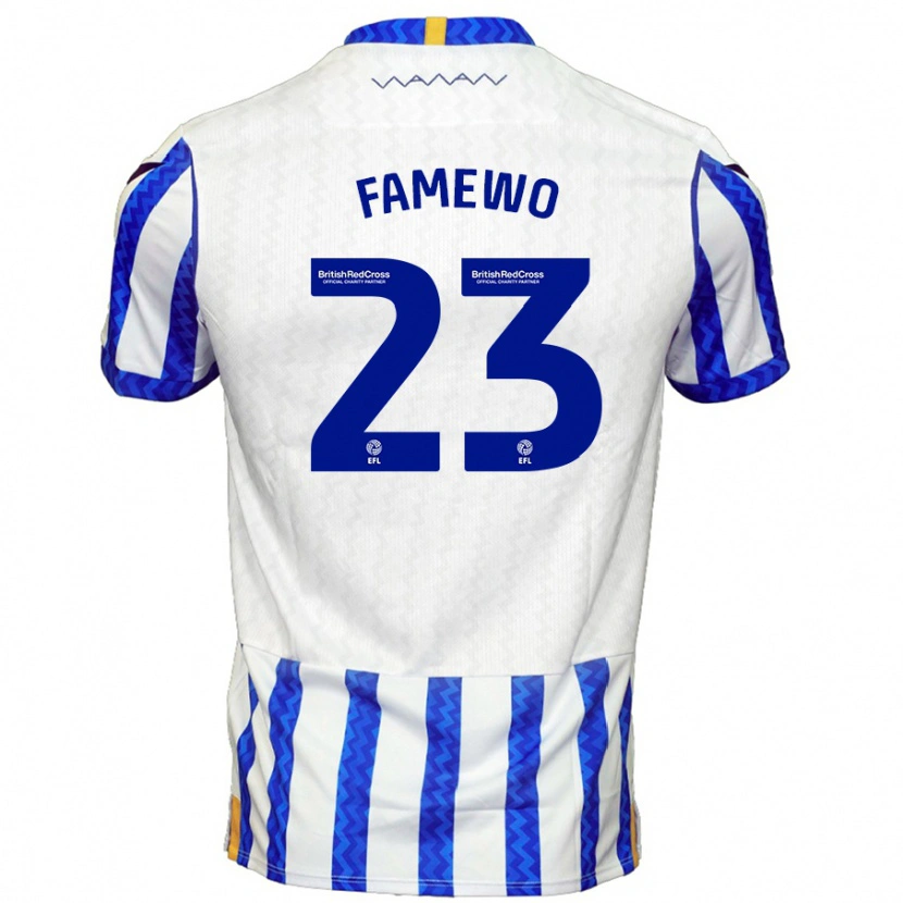 Danxen Män Akin Famewo #23 Blå Vit Hemmatröja Matchtröjor 2024/25 Tröjor T-Tröja