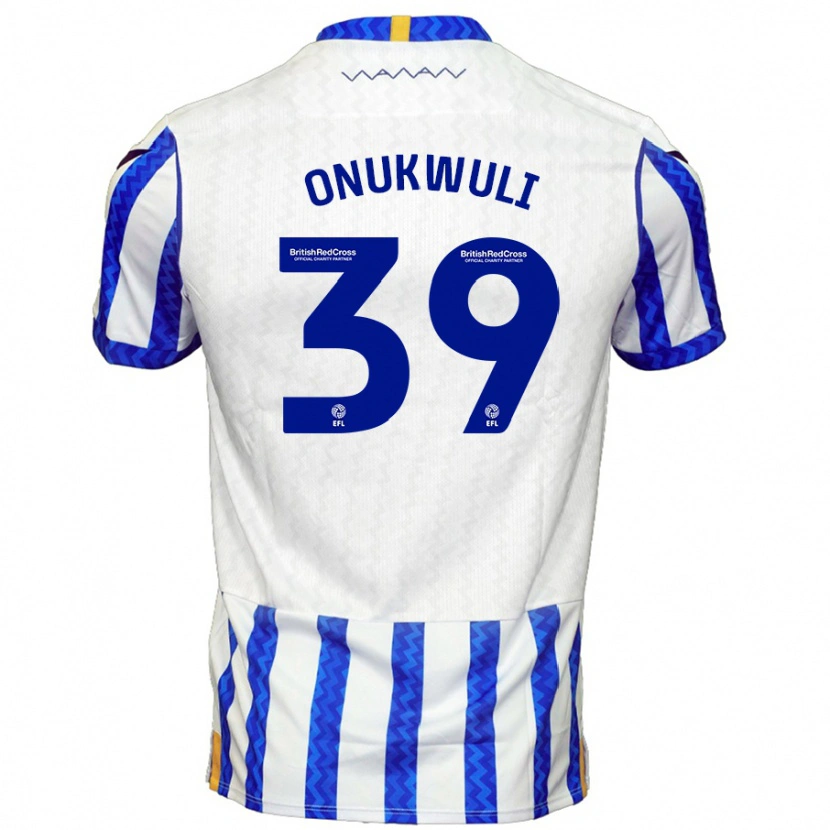 Danxen Män Favour Onukwuli #39 Blå Vit Hemmatröja Matchtröjor 2024/25 Tröjor T-Tröja
