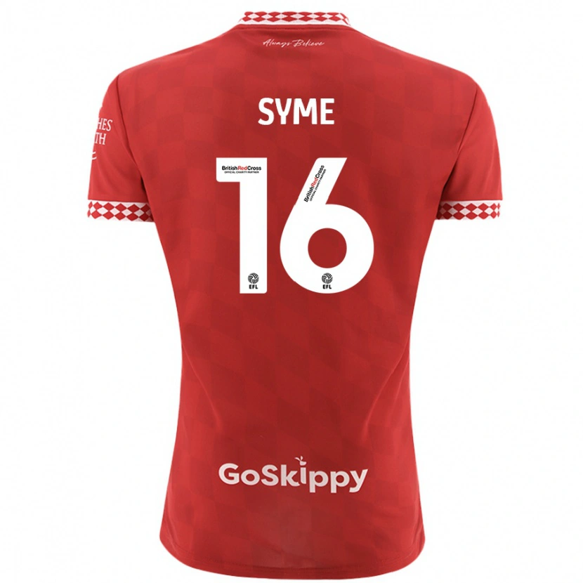 Danxen Män Emily Syme #16 Röd Hemmatröja Matchtröjor 2024/25 Tröjor T-Tröja