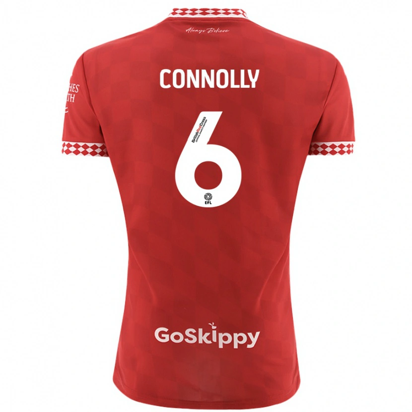 Danxen Män Megan Connolly #6 Röd Hemmatröja Matchtröjor 2024/25 Tröjor T-Tröja