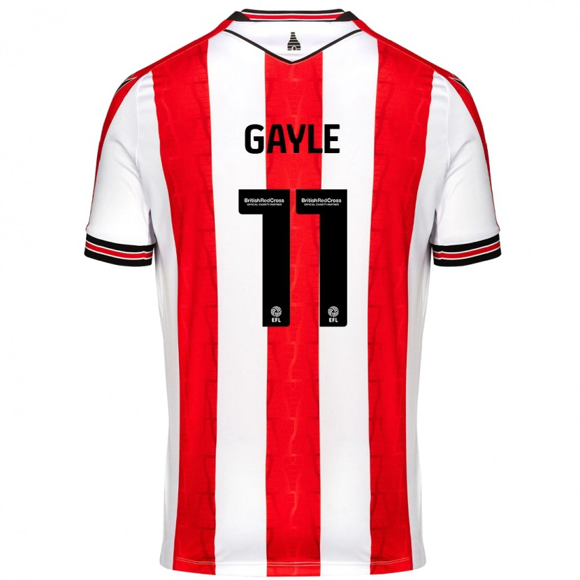 Danxen Män Dwight Gayle #11 Röd Vit Hemmatröja Matchtröjor 2024/25 Tröjor T-Tröja