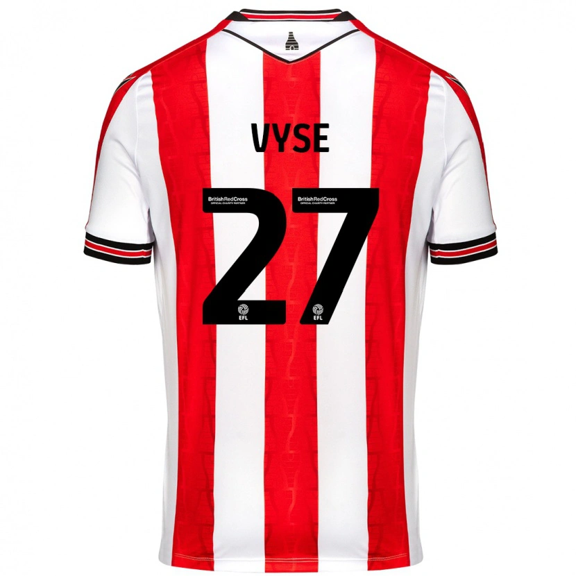 Danxen Män Ryah Vyse #27 Röd Vit Hemmatröja Matchtröjor 2024/25 Tröjor T-Tröja