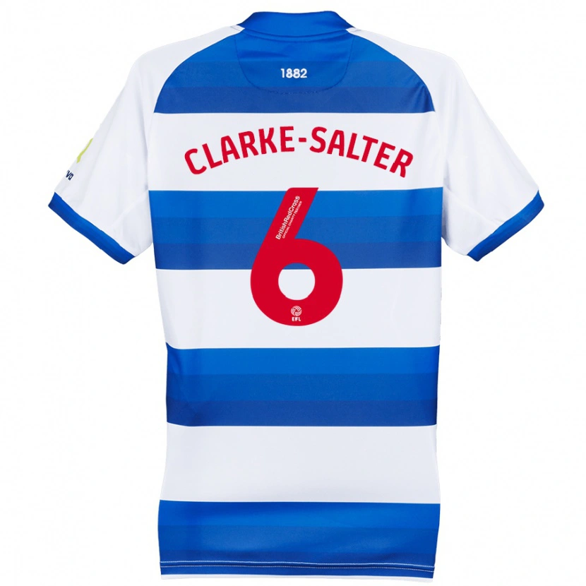 Danxen Män Jake Clarke-Salter #6 Vit Blå Hemmatröja Matchtröjor 2024/25 Tröjor T-Tröja