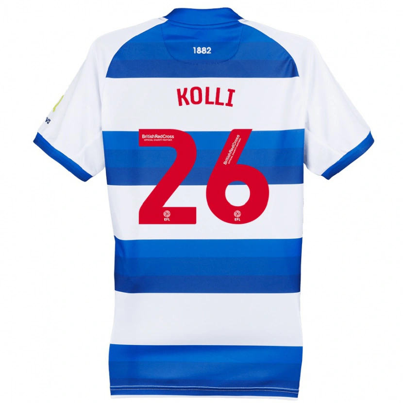 Danxen Män Rayan Kolli #26 Vit Blå Hemmatröja Matchtröjor 2024/25 Tröjor T-Tröja