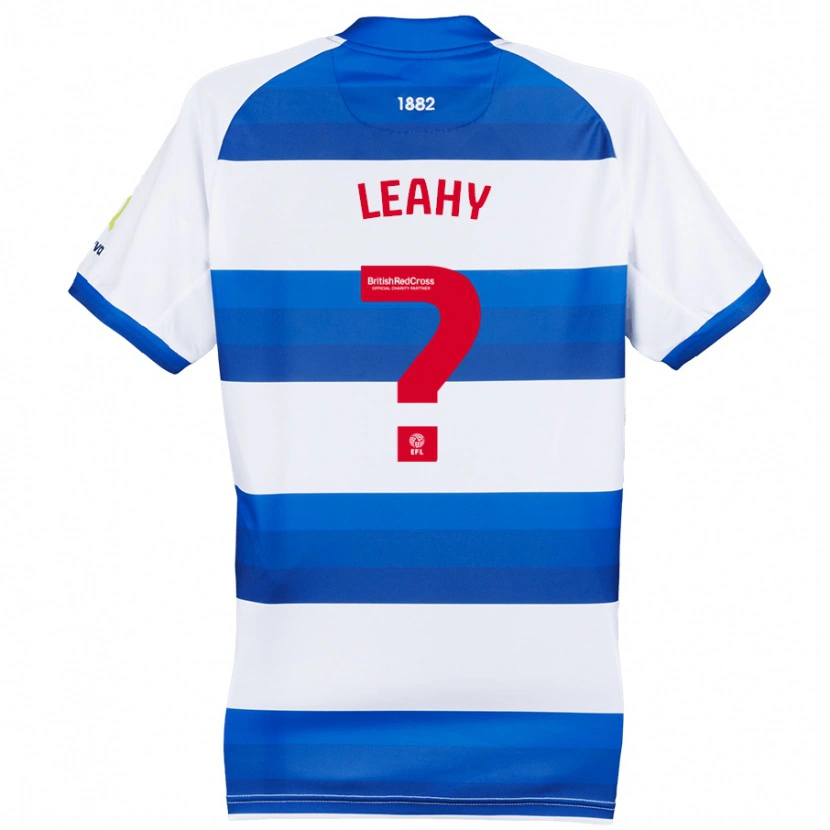 Danxen Män Jake Leahy #0 Vit Blå Hemmatröja Matchtröjor 2024/25 Tröjor T-Tröja