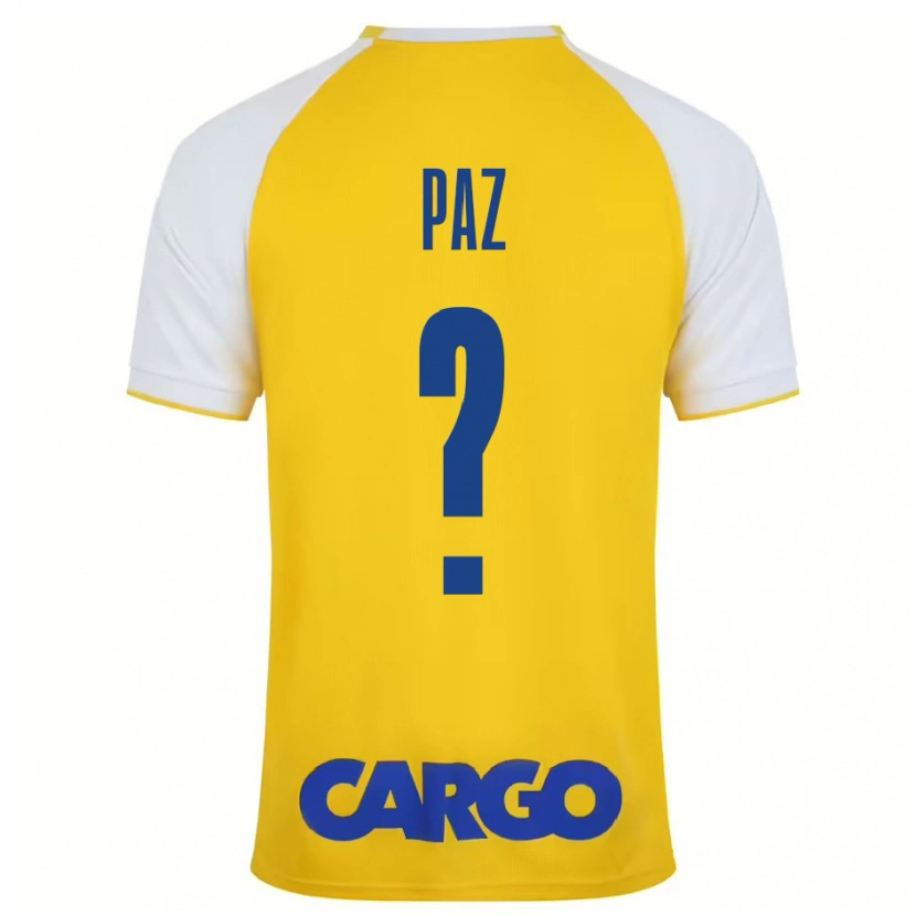 Danxen Män Jonathan Paz #0 Gul Vit Hemmatröja Matchtröjor 2024/25 Tröjor T-Tröja