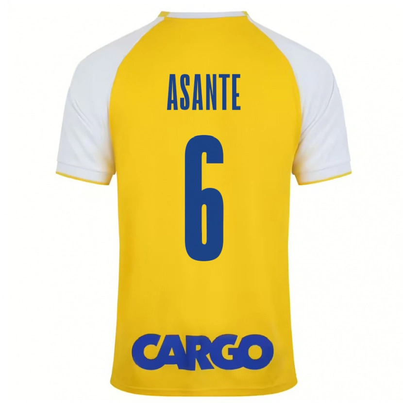 Danxen Män Tyrese Asante #6 Gul Vit Hemmatröja Matchtröjor 2024/25 Tröjor T-Tröja