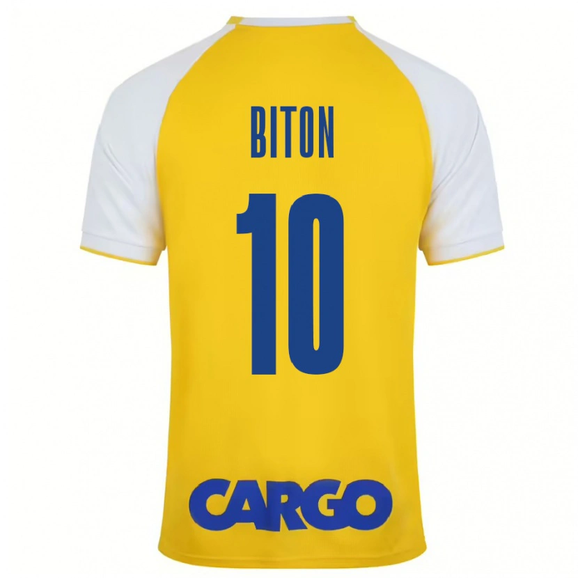 Danxen Män Dan Biton #10 Gul Vit Hemmatröja Matchtröjor 2024/25 Tröjor T-Tröja