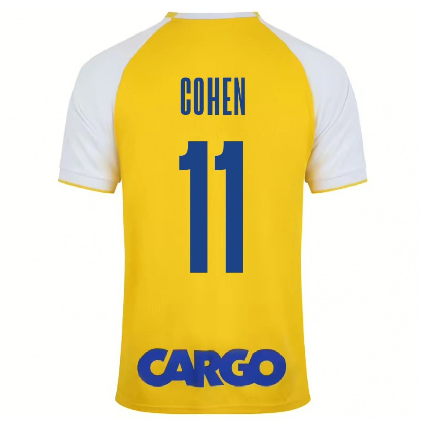 Danxen Män Yonatan Cohen #11 Gul Vit Hemmatröja Matchtröjor 2024/25 Tröjor T-Tröja
