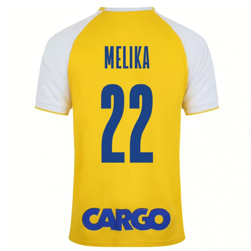 Danxen Män Ofek Melika #22 Gul Vit Hemmatröja Matchtröjor 2024/25 Tröjor T-Tröja
