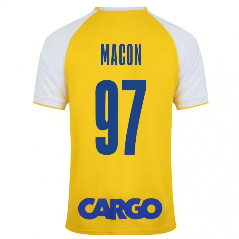 Danxen Män Yvann Maçon #97 Gul Vit Hemmatröja Matchtröjor 2024/25 Tröjor T-Tröja