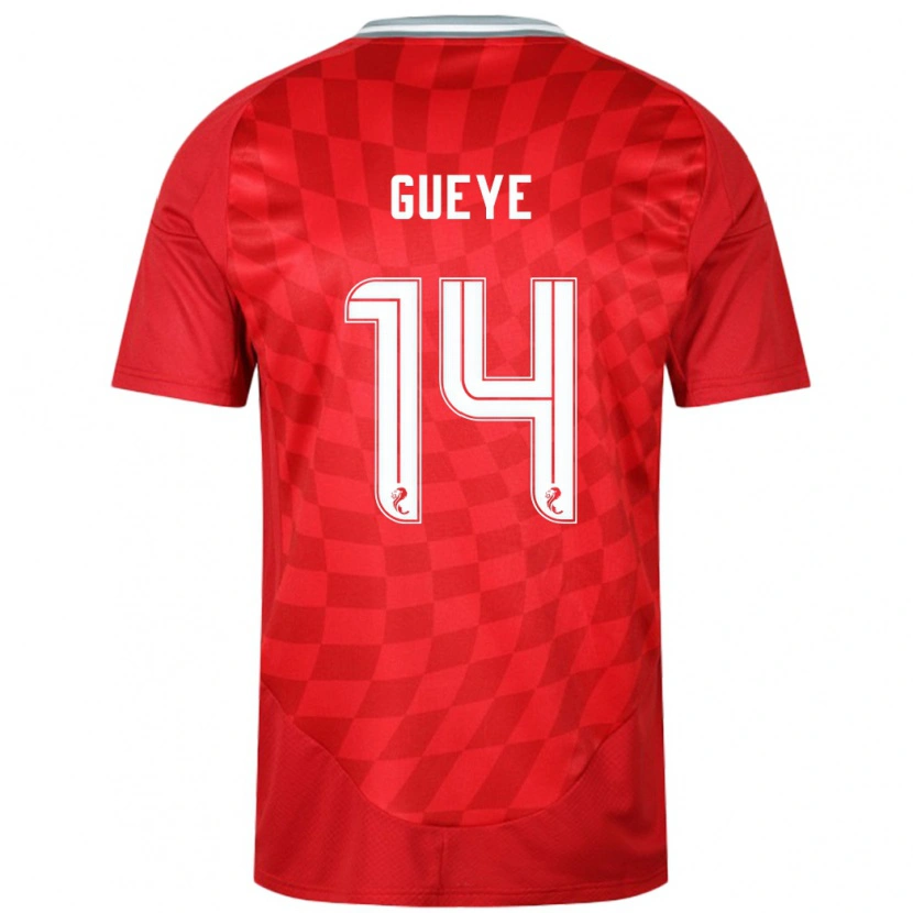 Danxen Män Pape Habib Guèye #14 Röd Hemmatröja Matchtröjor 2024/25 Tröjor T-Tröja
